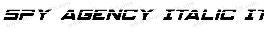 Spy Agency Italic It字体转换
